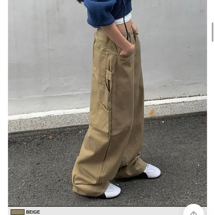 [BUNJANG] Ablly Wide Carpenter Pants / 에이블리 와이드 카펜터 팬츠