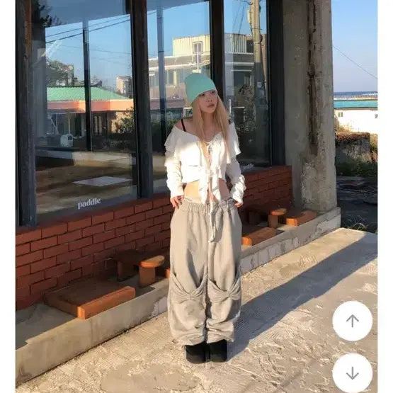 [BUNJANG] Nonco Mansion Ribbon Jogger Pants Gray / noncolmansion 리본 조거팬츠 그레이