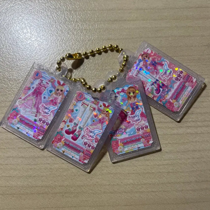[BUNJANG] Aikatsu! Lime & Sky Gacha Card Keyring / 아이엠스타 가챠 카드키링 라임 하늘 아카리 아이카츠