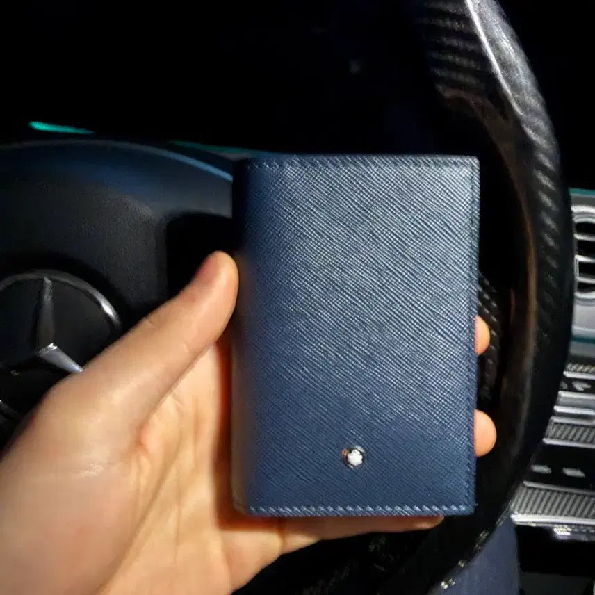 [BUNJANG] Montblanc Saffiano Card Holder Blue / 몽블랑 사피아노 카드지갑 블루 판매합니다!!
