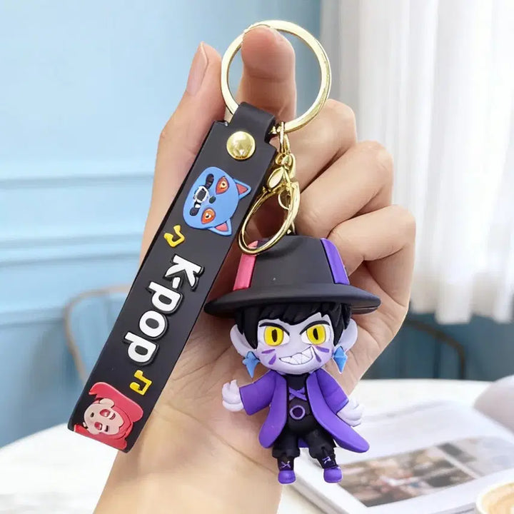 [BUNJANG] Kedeheon Character Keyring Set / 케이팝 키링 캐릭터 키링 3종 세트 케데헌 인형 키홀더 가방 키링