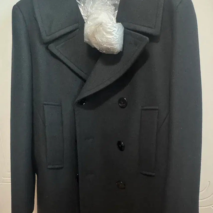 [BUNJANG] Lemaire Double-Breasted Pea Coat - Khaki / 르메르 더블코트 피코트 카키