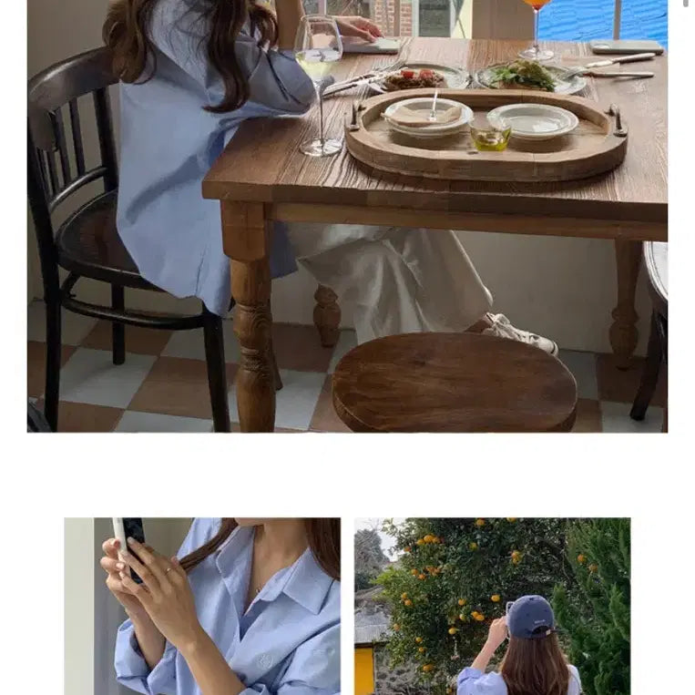 [BUNJANG] [Feelings] Evermore More Oxford Shirt - Sky / [필링스] 에버모어 모어옥스포드셔츠 - 스카이(택달림)