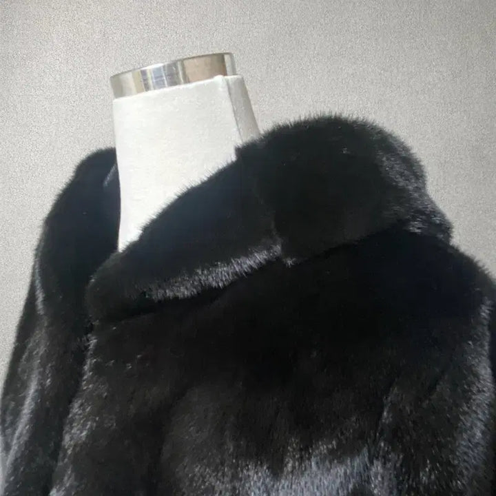 [BUNJANG] Blackglama Hooded Long Mink Coat / [새상품] 블랙그라마 후드 롱코트