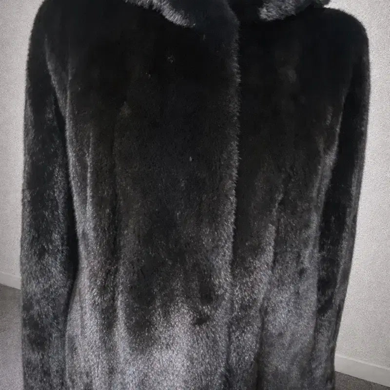 [BUNJANG] Blackglama Hooded Long Mink Coat / [새상품] 블랙그라마 후드 롱코트