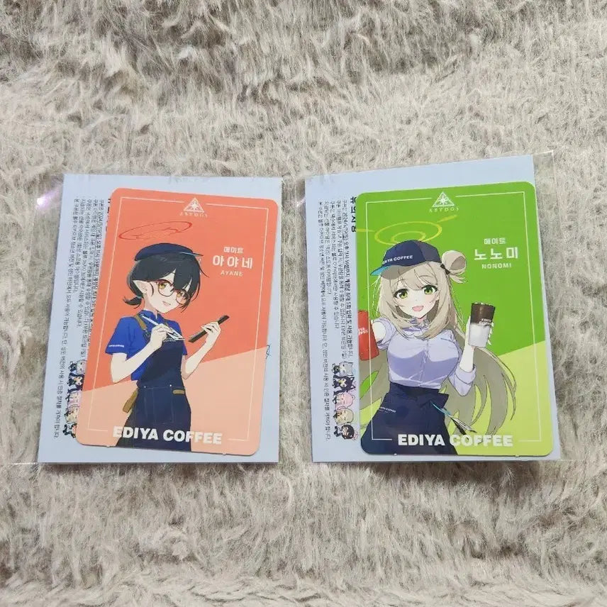 [BUNJANG] Blue Archive Ediya Collaboration Ayane / Nonomi Mate Card / 블루아카이브 이디야 콜라보 아야네/노노미 메이트 카드