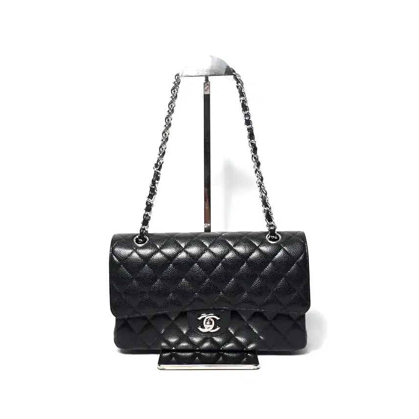 [BUNJANG] Chanel Caviar Classic Medium Black / 샤넬 캐비어 클래식 미디움 블랙