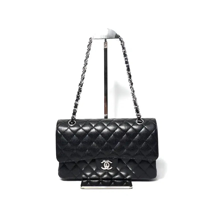 [BUNJANG] Chanel Caviar Classic Medium Black / 샤넬 캐비어 클래식 미디움 블랙