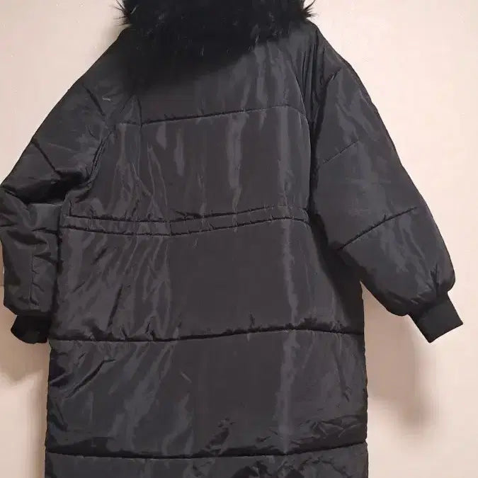[BUNJANG] Black Long Padded Hooded Parka / 블랙 롱 패딩 후드 퍼 28번