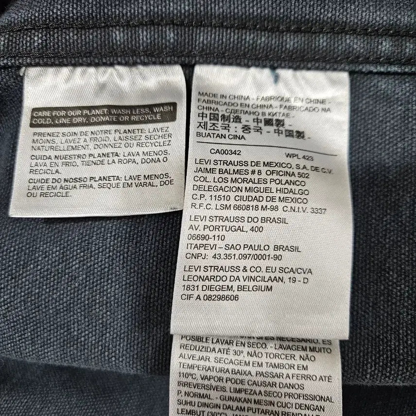 [BUNJANG] Levi's Work Jacket Black Garment Dyed Chore Jacket / 리바이스 워크 자켓 블랙 가먼트다잉 초어자켓