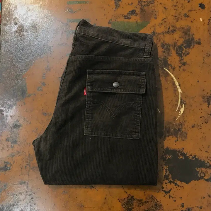 [BUNJANG] Levi's Brown Corduroy Fatigue Pocket Pants / 일본 리바이스 브라운 코듀로이 퍼티그 포켓 팬츠 허리 35 36 사이즈