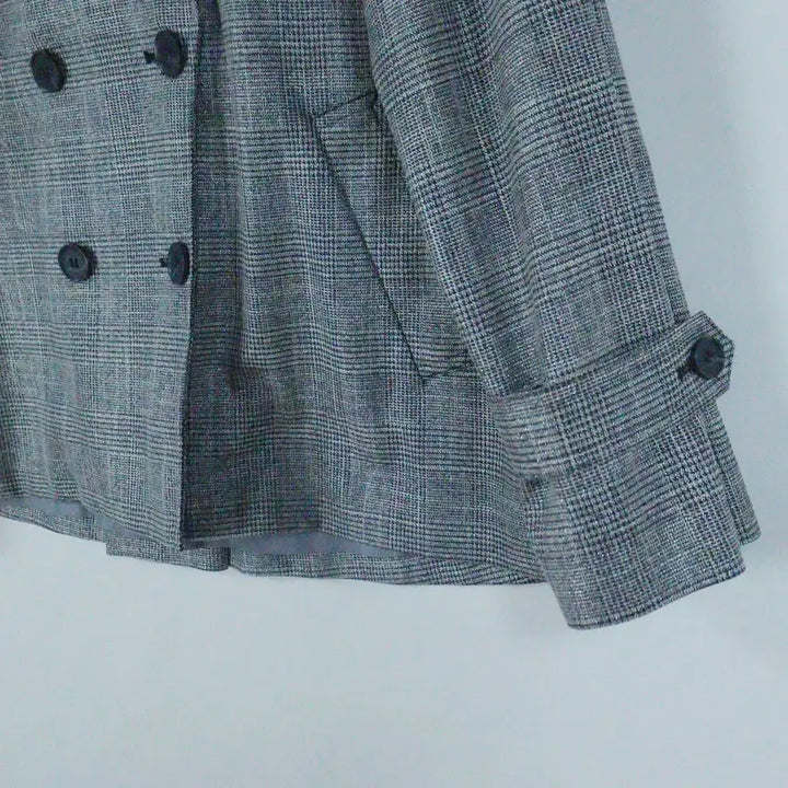 [BUNJANG] PAUL &amp; JOE Silver Check Trench Coat (Size 66) / PAUL &amp; JOE 실버체크 트렌치 (66) / 봄 아우터