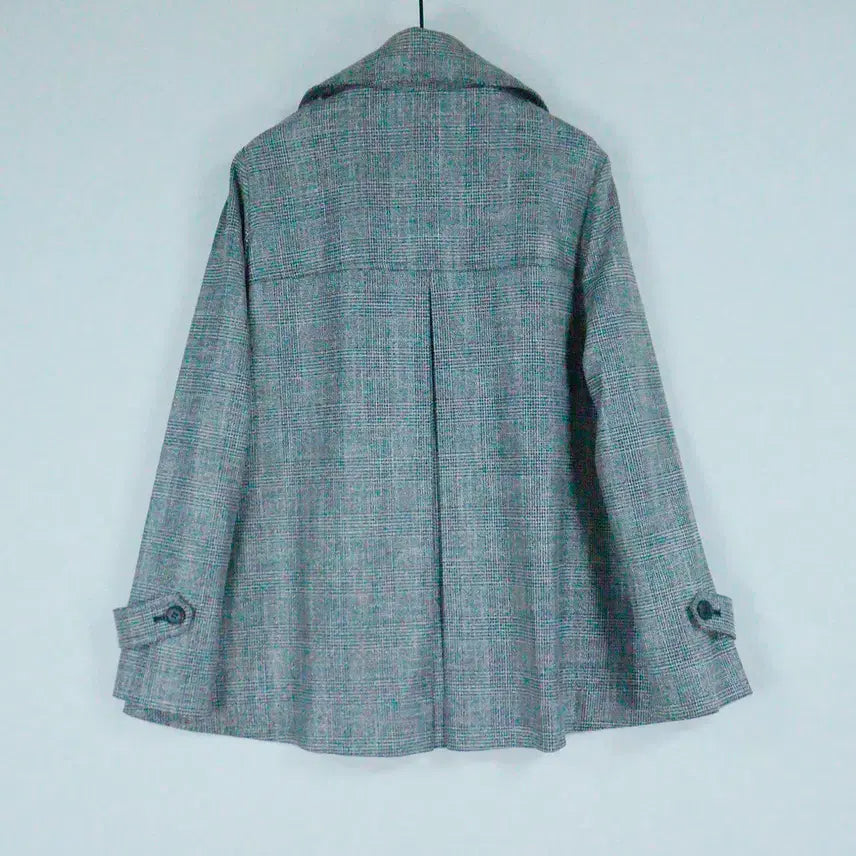 [BUNJANG] PAUL &amp; JOE Silver Check Trench Coat (Size 66) / PAUL &amp; JOE 실버체크 트렌치 (66) / 봄 아우터