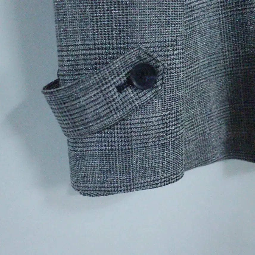 [BUNJANG] PAUL &amp; JOE Silver Check Trench Coat (Size 66) / PAUL &amp; JOE 실버체크 트렌치 (66) / 봄 아우터
