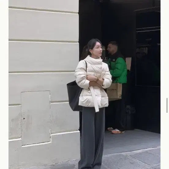 [BUNJANG] Grey Room Belted Goose Down Cream Jacket (New) / 그레이룸 벨티드 구스다운 크림 (새옷) / 최저가 가격내림