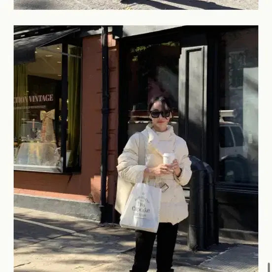 [BUNJANG] Grey Room Belted Goose Down Cream Jacket (New) / 그레이룸 벨티드 구스다운 크림 (새옷) / 최저가 가격내림