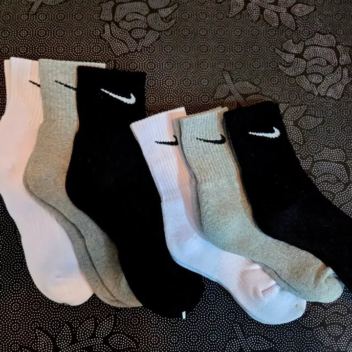 [BUNJANG] Nike Unisex Cushion Crew Socks (10 Pairs) / 나이키 남.여 쿠션 중목 양말 10켤레