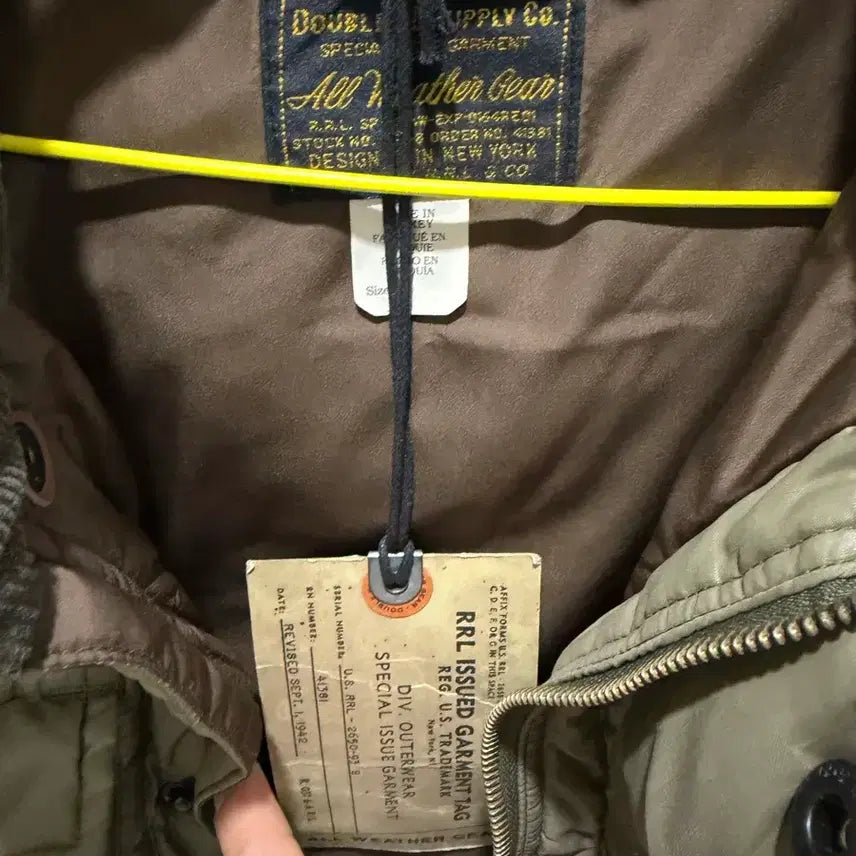 [BUNJANG] RRL Vest Khaki M / RRL 더블알엘 패딩 조끼 카키(립스탑 요크) M 새제품