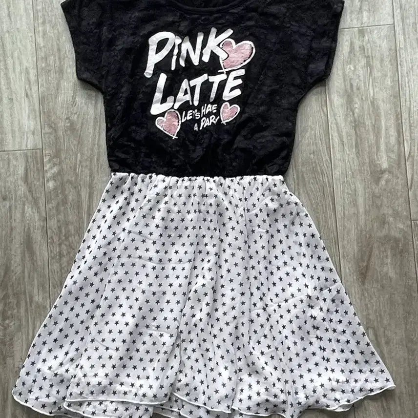 [BUNJANG] Vintage Pink Latte Gyaru Dress / 빈티지 핑크라떼 갸루 원피스
