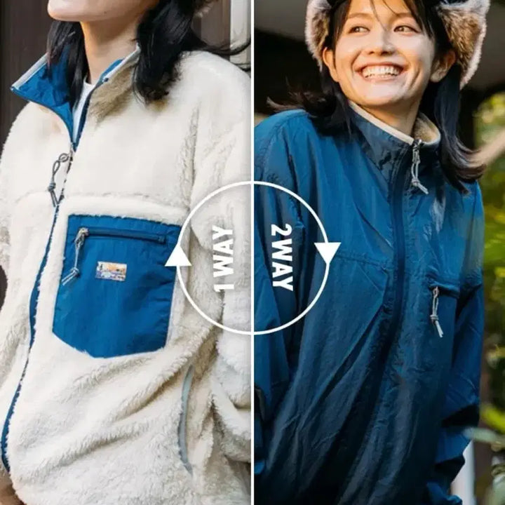 [BUNJANG] Freaks Store Reversible Fleece Jacket / 프릭스스토어 릴렉스핏 원포인트 리버시블 플리스 자켓 (신칠라맛)