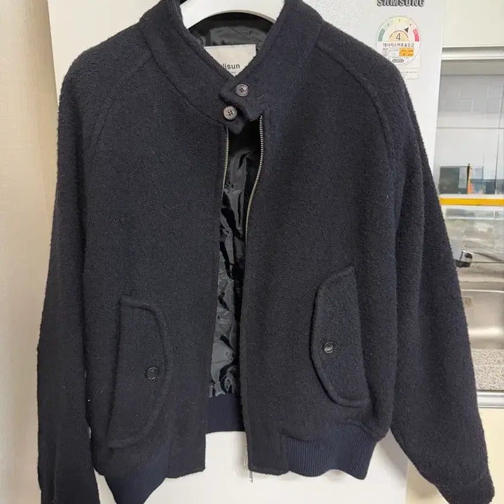 [BUNJANG] Holysun Boucle Larington Jacket - Navy (Size M) / 홀리선 부클 래링턴 자켓 네이비 M 판매