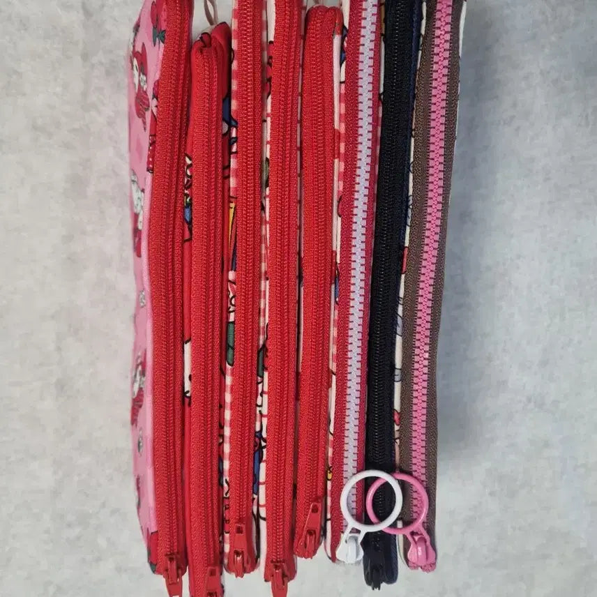 [BUNJANG] Handmade Fabric Cosmetic Pouch / 핸드메이드 패브릭 화장품 파우치,학용품용 필통,다용도,지퍼 파우치