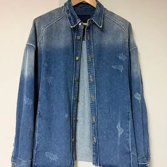 [SOLD OUT] [48] 준지 데미지 데님 셔츠형 자켓