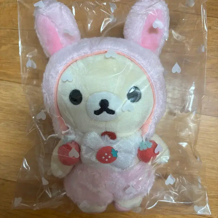 [BUNJANG] Rilakkuma Strawberry Series Korilakkuma Usagi Plush / 리락쿠마 딸기 토끼
