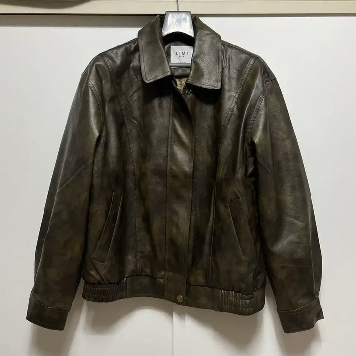 [BUNJANG] Unworn Pu Jacket (Dark Brown) Oversized / 미착용) Pu 자켓 판매 (다크브라운) 오버핏사이즈 /  고정가격