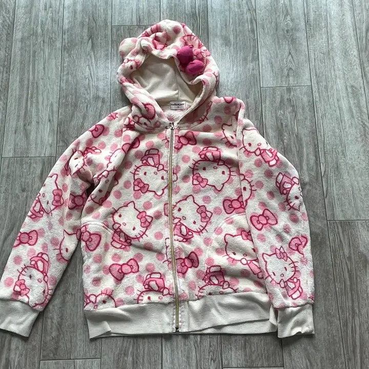 [BUNJANG] Vintage Hello Kitty Pink Pajama Set Sanrio Roomwear / 빈티지 헬로키티 핑크 수면 잠옷 세트 룸웨어 산리오 히메갸루 로맨틱갸루