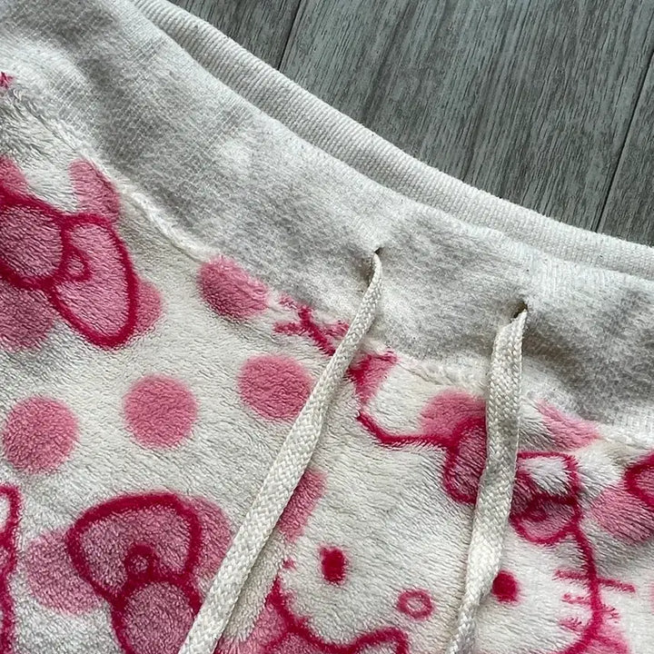 [BUNJANG] Vintage Hello Kitty Pink Pajama Set Sanrio Roomwear / 빈티지 헬로키티 핑크 수면 잠옷 세트 룸웨어 산리오 히메갸루 로맨틱갸루