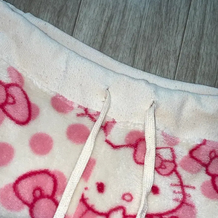 [BUNJANG] Vintage Hello Kitty Pink Pajama Set Sanrio Roomwear / 빈티지 헬로키티 핑크 수면 잠옷 세트 룸웨어 산리오 히메갸루 로맨틱갸루