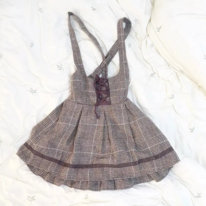 [BUNJANG] Tralala Latte Gal Suspender Dress / 택포) Tralala트랄라라 서스펜터 라떼갸루 원피스