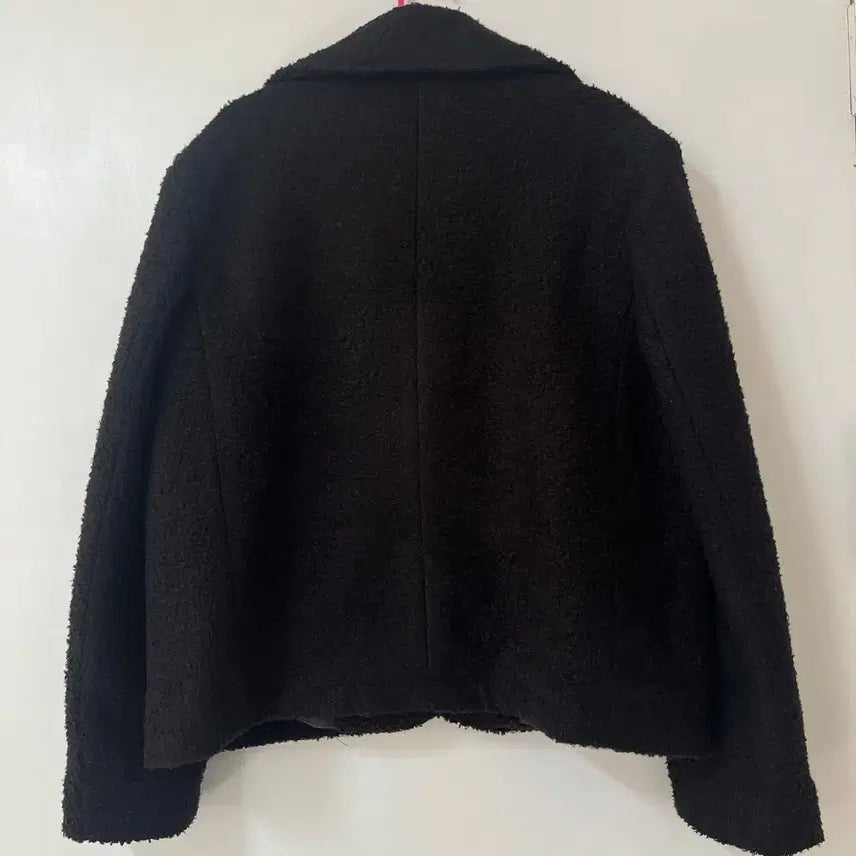 [BUNJANG] Black Short Fleece Jacket / 뽀글이 숏 자켓