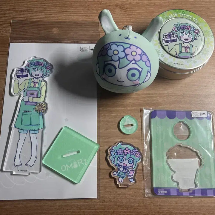 [BUNJANG] OMORI Tree Village Collaboration Cafe Basil Goods Bundle Set / 판매/택포일괄) 오모리 트리빌리지 콜라보카페 바질 굿즈 일괄