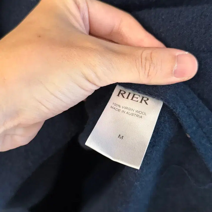 [BUNJANG] rier Fleece Zip-Up Navy / rier 후리스 집업