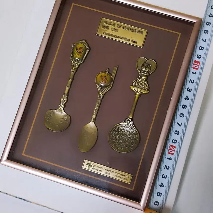 [BUNJANG] 1988 Seoul Olympic Commemorative Spoon Set in Frame / 1988 서울 올림픽 기념 스푼 세트 액자