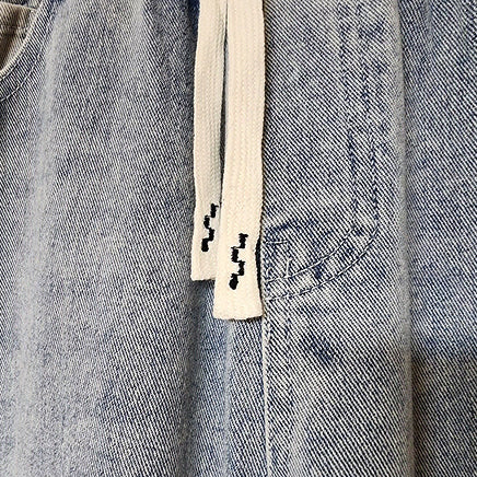 [BUNJANG] Men's Belted Wide Leg Jeans / 남자 벨티드 사이드 롱기장 와이드 밴딩 청바지 4컬러