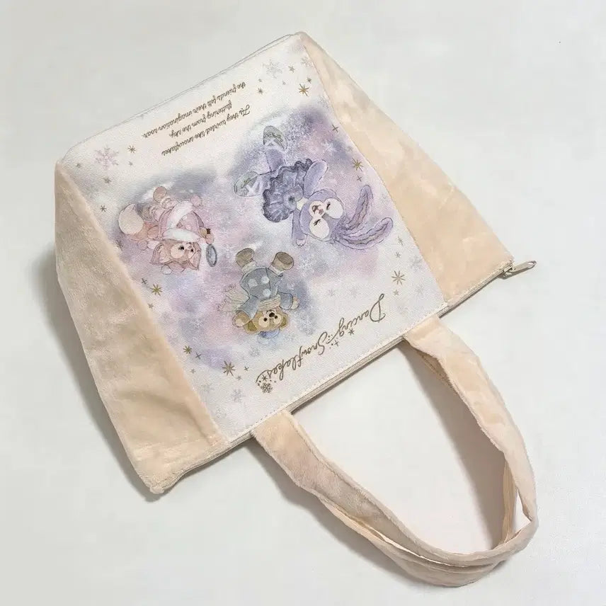 [BUNJANG] Disney Duffy Friends Velvet Bag / 디즈니 더피프렌즈 벨벳 가방