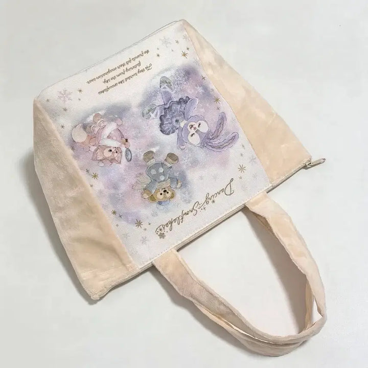 [BUNJANG] Disney Duffy Friends Velvet Bag / 디즈니 더피프렌즈 벨벳 가방