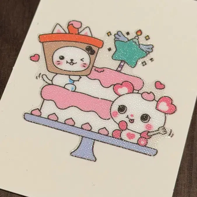 [BUNJANG] Cheese Balls Bubble Cat Pang Cake Version Sticker / 치즈볼즈 띠부씰 버블냥 팡이