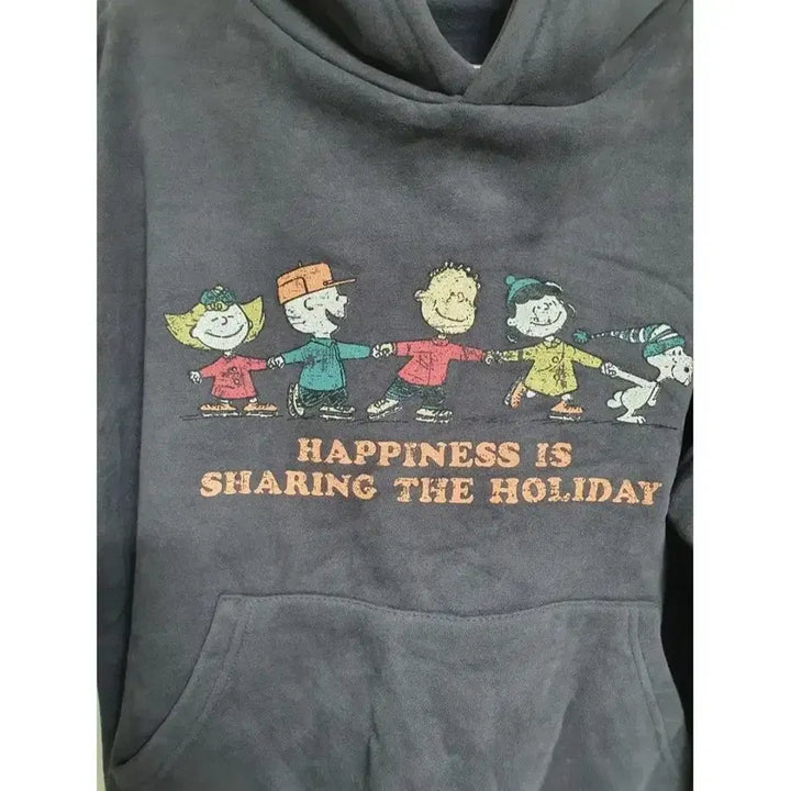 [BUNJANG] SNOOPY Charcoal Printed Hoodie / SNOOPY 스누피 프린팅 후드티 차콜
