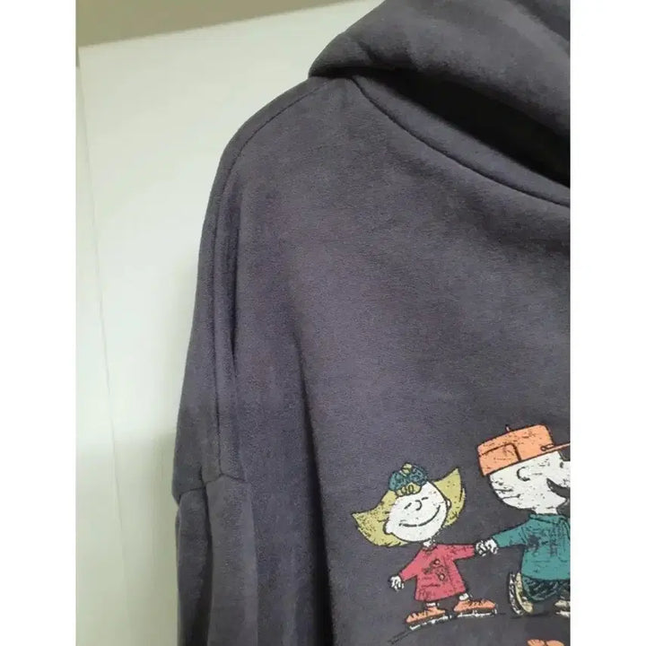 [BUNJANG] SNOOPY Charcoal Printed Hoodie / SNOOPY 스누피 프린팅 후드티 차콜