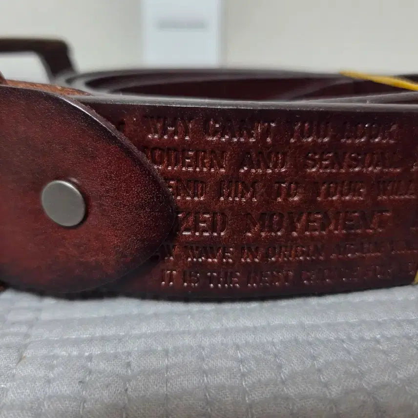[BUNJANG] Buckaroo Classic Leather Belt / 버커루 각인 클래식 가죽 벨트