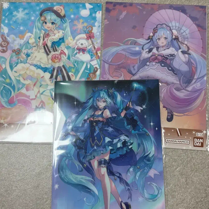 [BUNJANG] Hatsune Miku Clear Poster Set / 반다이 제일복권 미쿠 클리어 포스터 3종