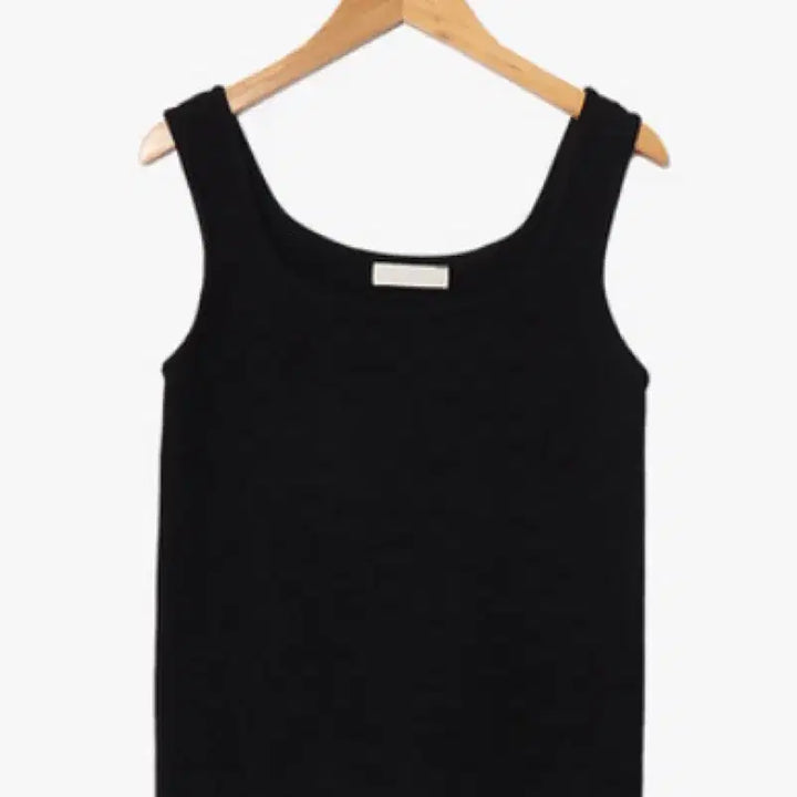 [BUNJANG] Slow and Square Knit Sleeveless - Black / [슬로우앤드] 쫀쫀스퀘어 니트 슬리브리스 - 블랙