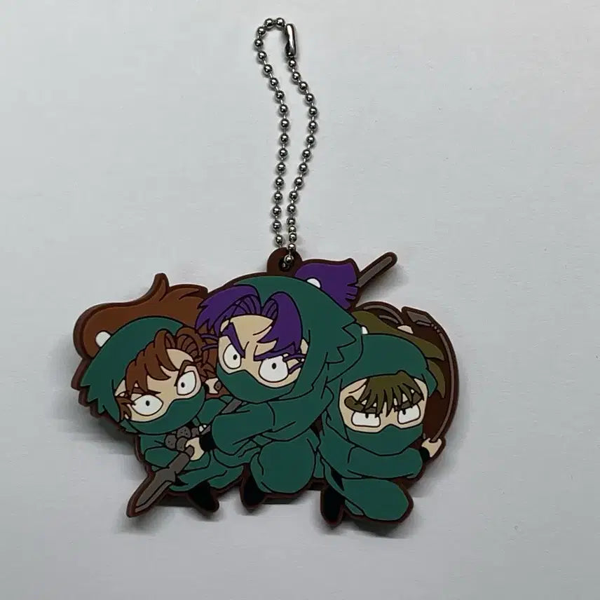 [BUNJANG] Nintama Rantaro 6th Grade Ninja Rubber Strap Keyring / 닌타마 도최군 러버스트랩 6닌 키링