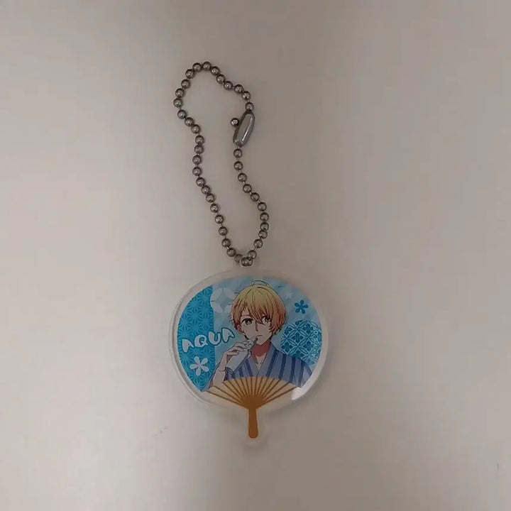 [BUNJANG] Oshi no Ko Aqua Acrylic Fan Keychain / 최애의 아이 아쿠아 아크릴 부채 키링