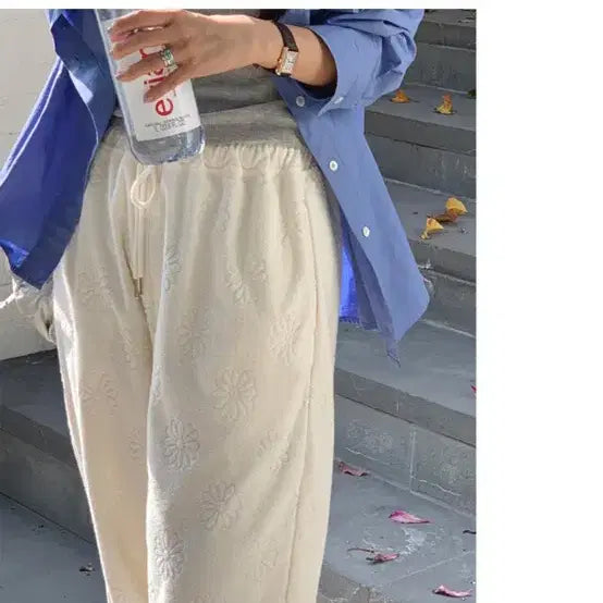 [BUNJANG] UnderB Dalia Ivory Terry Two-Way Pants / 언더비 크림아이보리 dalia 투웨이 테리 팬츠