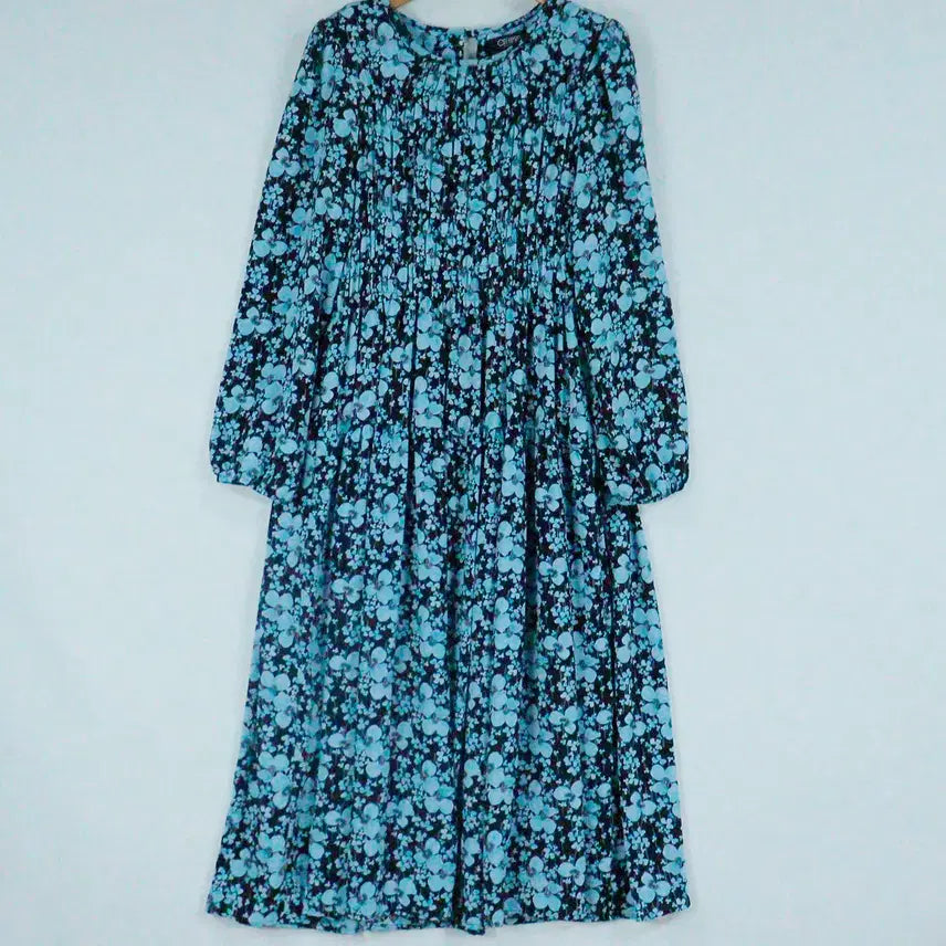 [BUNJANG] OFF LIMITS Blue Floral Long Dress / OFF LIMITS 블루 플로랄 롱원피스 F 프리 쉬폰원피스 하객룩